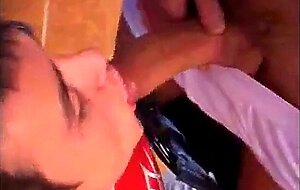 Twink's Amateur Blowjob Bukkake