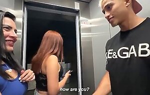 Big ass neighbor convinces me to fuck inside the elevator - kylei ellish & millan rodriguez