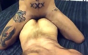 Tattooed Hunk Fucks a Hairy Man