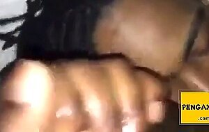 Black Amateur Takes Big Cock, Gets Facial