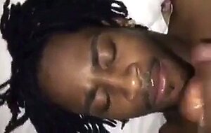Black Amateur Takes Big Cock, Gets Facial