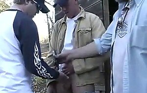 Dads Public Handjob Group Session Outside