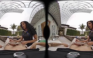 VRB Trans: Big Tits Brazilian Soccer Player T-Girl Yara Ventura Cums on Your Body | VR Porn