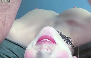 I told him to go as rough as possible! mad moxxi extreme upside down facefuck