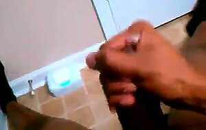 Big Black Cock Masturbating in the Bathroom