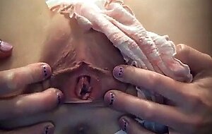Ashley gapes her tight blonde pussy on webcam
