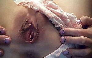 Ashley gapes her tight blonde pussy on webcam