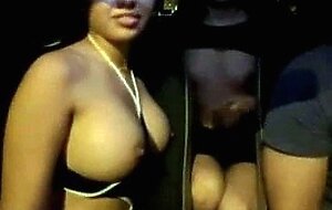 After the disco, sex in a public car, show boobs and blowjob