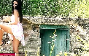 071 - Teen Lea Fox make striptease outdoor - BravoSexy softcore strip clips