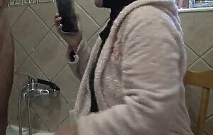 Hot algerian milf fucking while french cuckold husband is on the phone