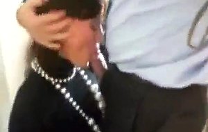 Hot milf sucks cock and gets mouthful