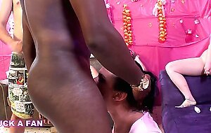 Tory Lane's Upside-Down Blowjob Barrage On Lucky Sahara!