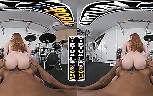 VIRTUAL PORN - Bess Breast Learns How To Play Drums & Playing With A Dick At the Same Time
