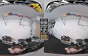 VIRTUAL PORN - Bess Breast Learns How To Play Drums & Playing With A Dick At the Same Time