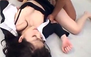 Pretty teacher dp play in classroom