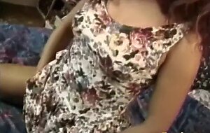 Sensual redhead Marisella teases and toys her pussy