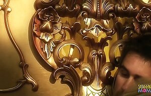 MILF catches her husband jerking off and fucks with him in different poses