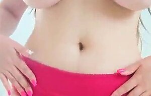 Stripper shows off big bare breasts in bikini in hotel room - depravedminx