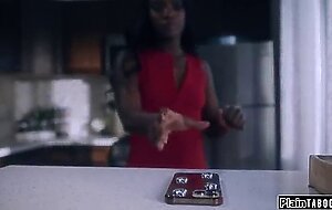 Guy finds submissive wife and her ebony bff in fetish gear
