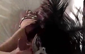 So honey wife in mask fucks and gets jizzed