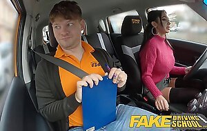 Fake Driving School Big tits Italian fucks her teachers huge dick pov