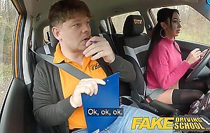 Fake Driving School Big tits Italian fucks her teachers huge dick pov