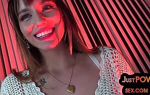 Threesome loving POV teens pussynailed while facesitting