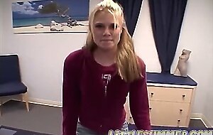 Studying teen masturbates when bored