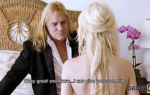 DADDY4K. Fragile blonde forgets about groom and enjoys sex with his daddy