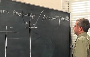 Private classroom lessons for the cock hungry blonde teen
