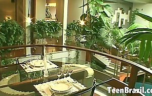 Blonde Teen girl from Brazil has Sex Outdoors