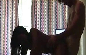 African fucked doggy on interracial homemade sex tape