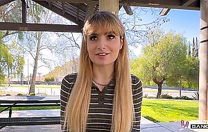 Real Teens - Sexy Teen With Bangs Evie Christian Does Her First Porn Scene