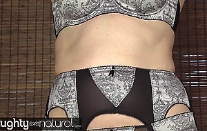 Perky natural tits amateur with hairy bush