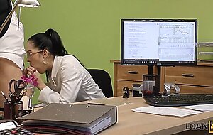 LOAN4K. Teen office worker gets new experience having sex for cash