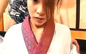 Japanese milf with mask on eyes has cunt strongly fucked
