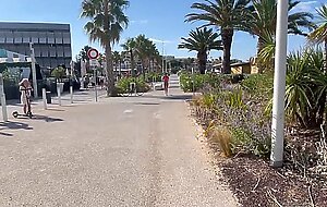 Morning Run Of Monika Fox Without Panties Through The Streets Of The City