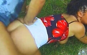 Doggy style anal sex busty brunette