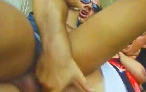 Doggy style anal sex busty brunette