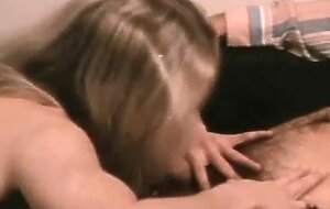 Classic blonde milf handjob and blowjob