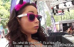 Amateur czech girl aurelly rebel fucked outdoors for cash