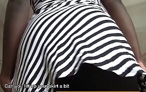 adorable tight african college teen in casting