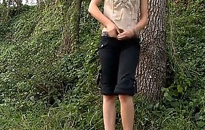 Emo slut fingering outside