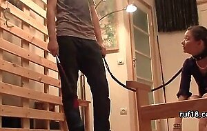 Teen tries bondage sex