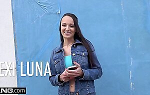 BANG Real MILFS - Lexi Luna gives a BJ in a dressing room
