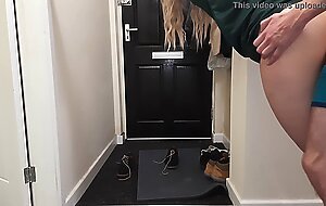 Delivery guy knocked on the door as i fucked my wife and i let him fuck her while i watch.