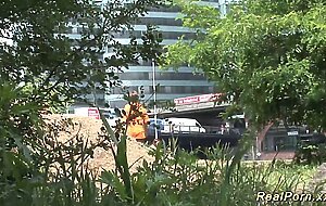 teen backseat banged in the forest