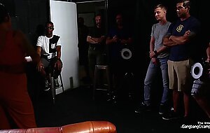 Tattooed Stripper gets gangbanged creampied