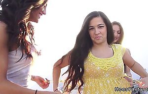 Breasts and ass flashing orgy party