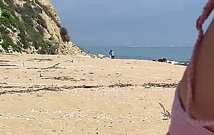 Reverse Cowgirl on Public Beach Sex made him CREAMPIE my Pussy